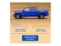 Воздушный компрессор Goodyear GY-80L 80 л/мин, двухпоршневой, питание от АКБ, съемный витой шланг GOODYEAR GY000118