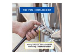 Воздушный компрессор Goodyear GY-80L 80 л/мин, двухпоршневой, питание от АКБ, съемный витой шланг GOODYEAR GY000118
