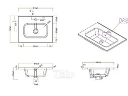 Тумба с умывальником BelBagno ETNA39-500/390-2C-SO-RN-P + BB500/390ETL