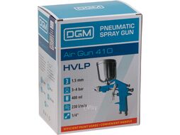 Краскораспылитель Air Gun 410 (HVLP, сопло ф 1.5 мм, верх. бак 400 мл) DGM DG4016-4