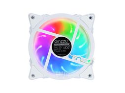 Вентилятор для корпуса 12RW6 белый, 120мм, RGB, Разъем питание-управления 6-pin (Модель совместимого контроллера Ginzzu CRC10, CRC11)