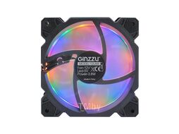 Вентилятор для корпуса 12LM4 GINZZU 120мм, 1000rpm, 24Db, 4 pin, LED, совместимый контроллер: CRC10, CRC11