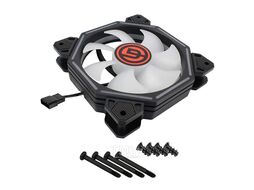 Вентилятор для корпуса 12LM4 GINZZU 120мм, 1000rpm, 24Db, 4 pin, LED, совместимый контроллер: CRC10, CRC11