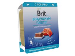 Воздушный паштет для стерилизованных кошек с форелью Sterilised, 100 г Brit Premium 5060924