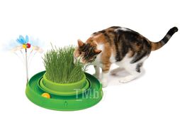 Круг игровой с мини-садом с травой для кошек, зеленый Catit H430026