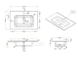 Тумба с умывальником BelBagno Etna-700-2C-SO-BL-P + BB700ETL