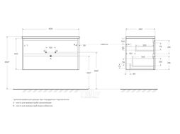 Тумба с умывальником BelBagno Kraft-900-2C-SO-PP + LOV-900-LVB