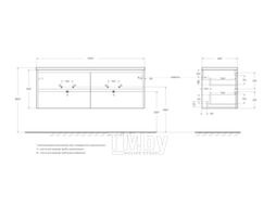 Тумба с умывальником BelBagno KRAFT-1400-4C-SO-2-RGB + BB1200-2-ETL
