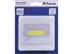 Светодиодный светильник-кнопка 1LED 3W, 87*87мм, белый, FN1206 Feron 23377