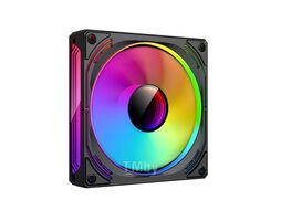 Вентилятор для корпуса 12MB6 черный, 120мм, RGB, Разъем питание-управления 6-pin (Модель совместимого контроллера Ginzzu CRC10, CRC11)