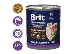 Консервы для взрослых собак всех пород с бараниной с рубцом, 850 г Brit Premium 5051182