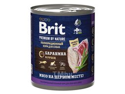 Консервы для взрослых собак всех пород с бараниной с рубцом, 850 г Brit Premium 5051182