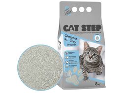 Наполнитель серый комкующийся минеральный CAT STEP Compact Gray Original, 8 кг Cat Step 20313046