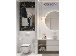 Унитаз подвесной с инсталляцией Cersanit City Smart CO DPL EO Slim (с кнопкой Estetica 64109 белый)