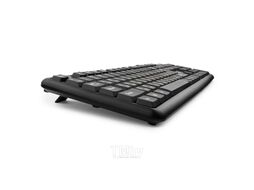Клавиатура игровая GK-100L Гарнизон полноразмерная, 104кл, желтая кириллица, защита от брызг, 1.8м, черная