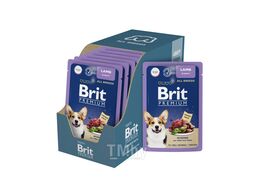 Пауч для взрослых собак всех пород с ягнёнком в соусе, 85 г Brit Premium 5053421