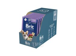 Пауч для взрослых собак всех пород с ягнёнком в соусе, 85 г Brit Premium 5053421