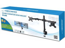 Кронштейн настольный для двух мониторов 10-27" Esperanza ERW018 SYLEN ERW018
