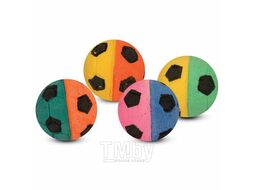 Игрушка для кошек "Мяч футбольный", d40мм (туба 60шт.) (разноцветный) Triol 22131029