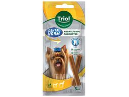 Лакомство для собак мелких пород "Палочки жевательные" DENTAL NORM, 45г (уп.3шт.), 45 г Triol 10161002
