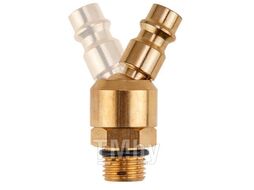 Соединение быстросъем. ПАПА х нар. резьба 1/4" шарнир (латунь) ECO AB-M/MT14F