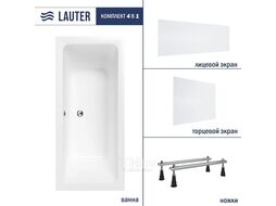 Ванна акриловая Lauter Olympia 170x75 / 21100075 (с ножками, лицевым и торцевым экранами)