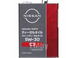 Масло моторное 5W30 4L CLEAN DIESEL C3 ACEA: C3 NISSAN KLB31-05304