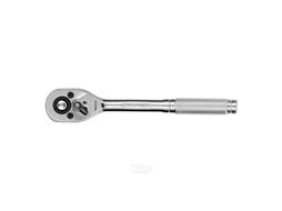 Ключ-трещотка 1/4", 45 зубьев, цельнометаллический, с быстрым сбросом, CrV, хром Сибртех 14014