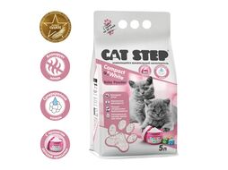 Наполнитель белый комкующийся минеральный для котят Compact White Baby Powder, 5 л (4,2 кг) Cat Step 20313013