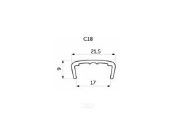 Профиль кромочный ПВХ C-18 лимба светаля (C33) структурный POLKEMIC (2,6м)