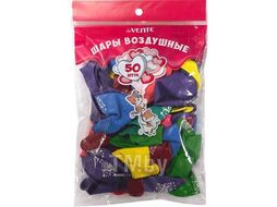 Шары воздушные 30 см, "С Днем Рождения" стандартные цвета, ассорти, deVente 9061100