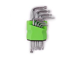 Набор ключей TORX Г-образных, 9пр. (Т10,15,20,25,27,30,40,45,50), в блистере Помощник P010K