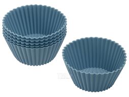 Форма для выпечки, силиконовая, кекс (маффин), 6,5 х 4,2 x 3 см, 6 штук, BLUESTONE, PERFECTO LINEA