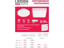 Светильник светодиодный накладной квадрат 12 Вт 4000К, IP44 SFS-S LEIDEN ELECTRIC (173*173 мм) 807011