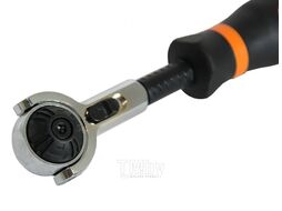 Рукоятка трещоточная 1/4"DR, с шарнирной головкой, 100 зубцов, 180 мм Ombra 281404