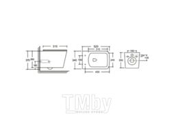 Унитаз подвесной с инсталляцией Oliveeka M-6601A-YJ2303-011B-BR