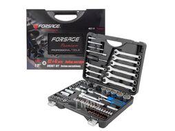Набор инструментов 82+6пр. Premium 1/4" 1/2(12гр.) 1/2"(17,19мм-6гр.) Forsage F-4821-9 PREMIUM