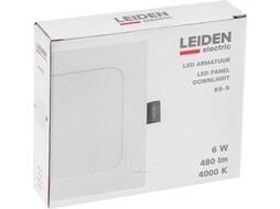 Светильник светодиодный встраиваемый квадрат 6 Вт 4000К, IP44 RS-S LEIDEN ELECTRIC (120*120 мм) 807005