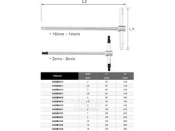 Ключ шестигранный 4х90x180мм T-Type TOPTUL AGDB0418