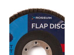 Круг шлифовальный лепестковый ROSSVIK 115*22мм 40 Grit. Тип29, Zr, 80м/с, 12250об/мин ROSSVIK 29_115х22_40