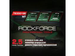Домкрат подкатной гидравлический 2.5т (h min 155мм, h max 615мм) RockFORCE RF-T830018E MT