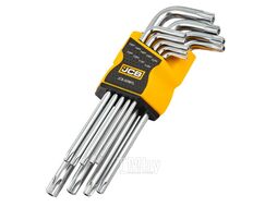 Набор ключей Г-образных TORX длинных 9пр.(Т10Н, Т15Н, Т20Н, Т25Н,Т27Н, Т30Н, Т40Т, Т45Н,Т50Н с отверстием) в пластиковом держателе JCB JCB-5098TL