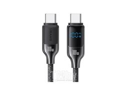 Кабель USAMS HX Series SJ742 Type-C - Type-C, PD 100W, дисплей, 1.2м, черный SJ742USB01