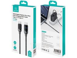 Кабель USAMS HX Series SJ742 Type-C - Type-C, PD 100W, дисплей, 1.2м, черный SJ742USB01