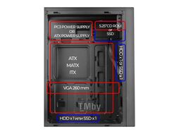 Корпус A420 GINZZU Black, Miditower