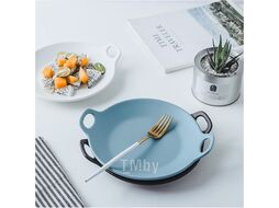 Тарелка-блюдо керамическая, 24х20.3х4.5 см, серия ASIAN, черная, PERFECTO LINEA