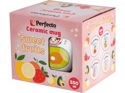 Кружка керамическая, 350 мл, Sweet fruits, авокадо, PERFECTO LINEA 17-301113