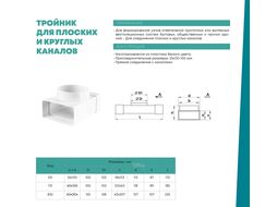 Тройник воздуховода 531 плоск/кругл. каналов 55х110/100 ZERNBERG 10191561