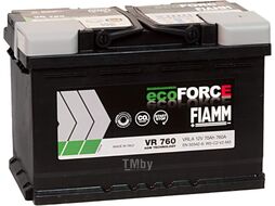 Аккумуляторная батарея FIAMM ECOFORCE AGM 70Ah 760A (R+) AGM 278x175x190 mm FIAMM VR760