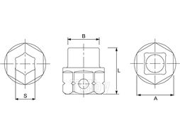Головка торцевая ударная мини 6-гранная 1/2" х 14мм, длина 28мм JTC JTC-442814